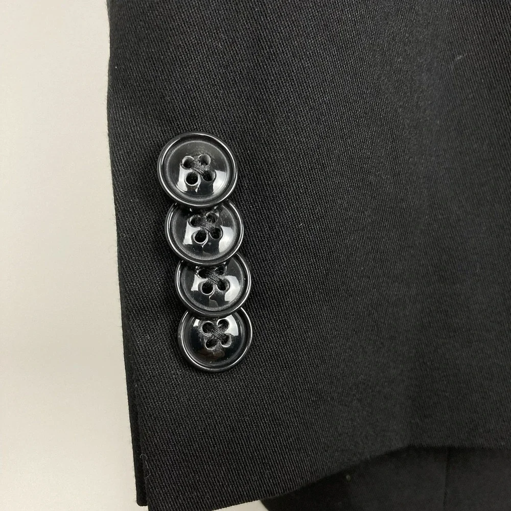 Perry Ellis Portfolio Mens Black Modern Fit Stretch Sport Coat Blazer Jacket 42R